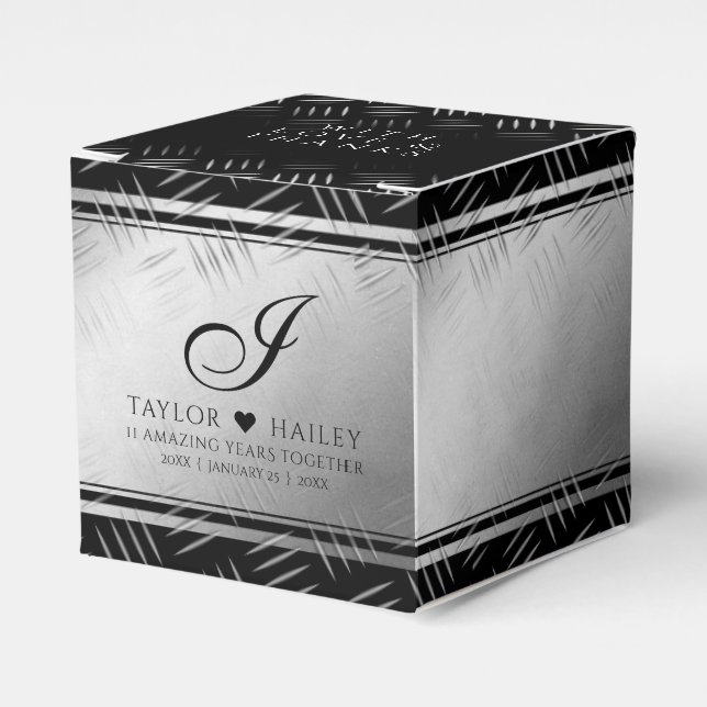 Caja Para Regalos Elegante 11ª celebración del Aniversario del Boda  (Costado Anverso)