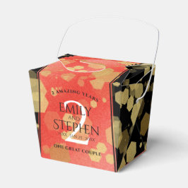 Caja Para Regalos Elegante 2º Aniversario del Boda Garnet