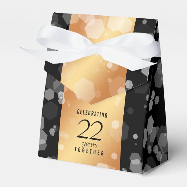 Caja Para Regalos Elegante 22° Aniversario del Boda del Cobre (Front Side)