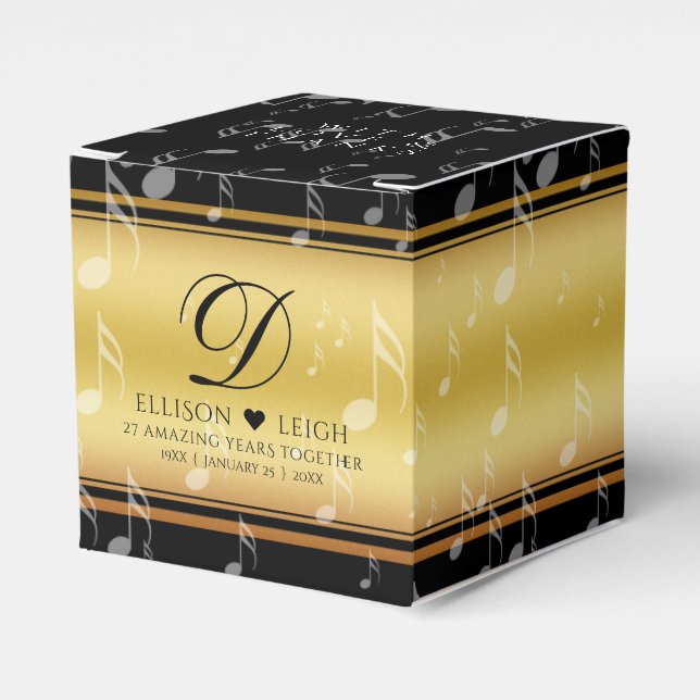 Caja Para Regalos Elegante 27ª celebración del Aniversario del Boda  (Costado Anverso)