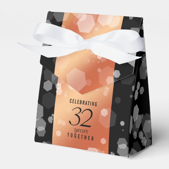 Caja Para Regalos Elegante 32° Aniversario del Boda de Bronce (Front Side)