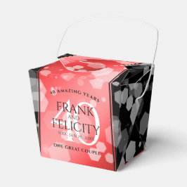 Caja Para Regalos Elegante 40° Aniversario del Boda del Ruby