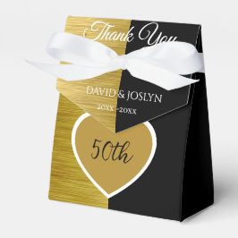 Caja Para Regalos Elegante 50° Aniversario Boda de Madera