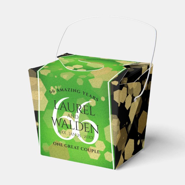 Caja Para Regalos Elegante 66º aniversario del Boda Titanita (Front Side)