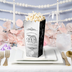 Caja Para Regalos Elegante 70° Aniversario del Boda Platino