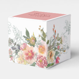 Caja Para Regalos Elegante acuarela Florals Boda Favor Box