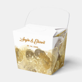 Caja Para Regalos Elegante acuarela Gold Wedding Favor Box