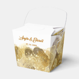 Caja Para Regalos Elegante acuarela Gold Wedding Favor Box