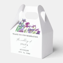 Caja Para Regalos Elegante acuarela Iris floral boda