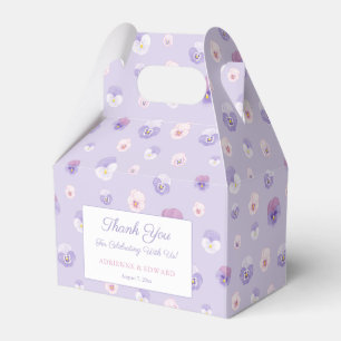 Caja Para Regalos Elegante acuarela Lilac Boda Flores Presionadas