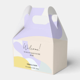 Caja Para Regalos Elegante acuarela Moderno Boda minimalista Bienven