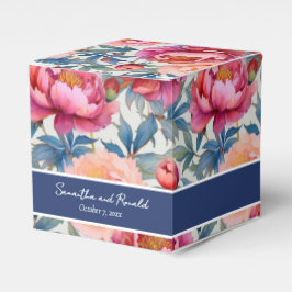 Caja Para Regalos Elegante acuarela Peony Flowers Favx Boxes