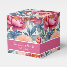 Caja Para Regalos Elegante acuarela Peony Flowers Favx Boxes
