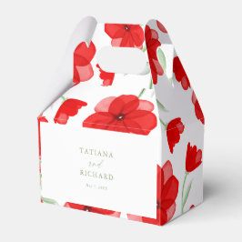 Caja Para Regalos Elegante acuarela Poppy Floral Pattern Boda