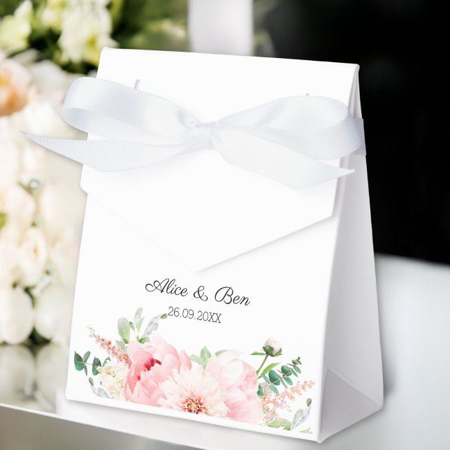 Caja Para Regalos Elegante acuarela Primavera Botánica (Personalized Elegant watercolor Botanical Spring Favor Boxes
)