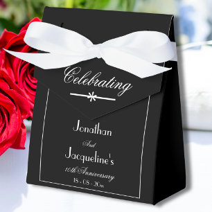 Caja Para Regalos Elegante aniversario de boda Moda simple negro