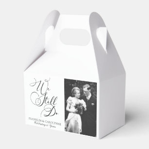 Caja Para Regalos Elegante Aniversario Vow Foto De Renovación
