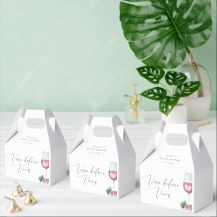 Caja Para Regalos Elegante Aquarela Vino antes de las Votos Desayuno
