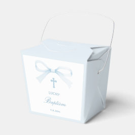Caja Para Regalos Elegante Arco de Acuarela Azul Bautizo Para Llevar