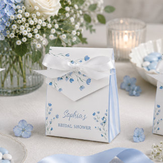Caja Para Regalos Elegante Arco de Novia Coqueta Dusty Blue para Des