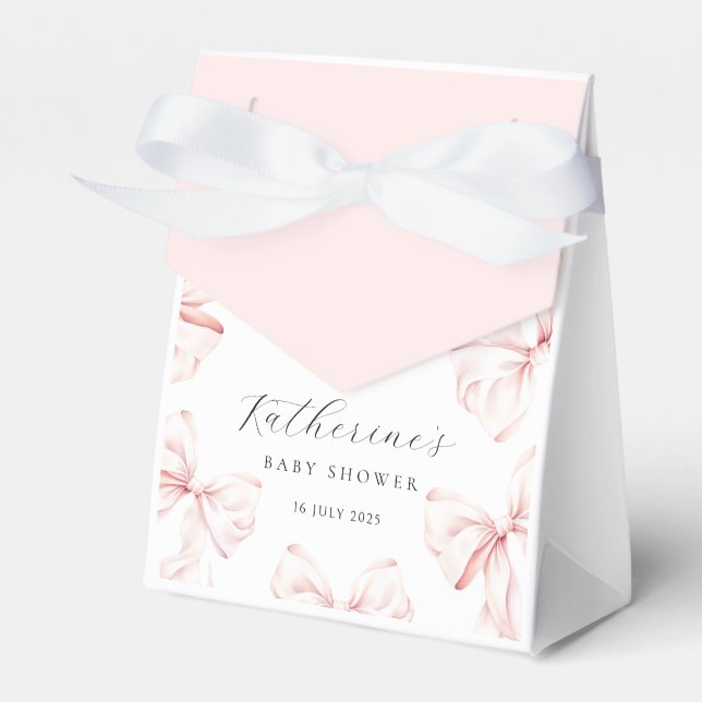 Caja Para Regalos Elegante Arco Rosa Bebé Despedida de Soltera (Front Side)