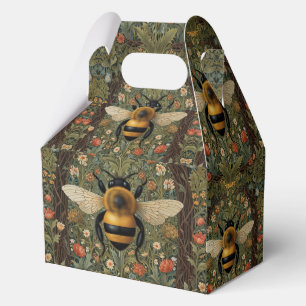Caja Para Regalos Elegante arte floral de abejorros vintage