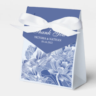 Caja Para Regalos Elegante asador Blue Floral Classic Chinoiserie