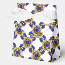 Caja Para Regalos Elegante Azul Real y Blanco Náutico