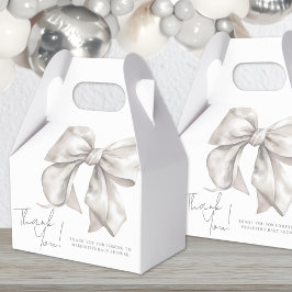 Caja Para Regalos Elegante Baby Shower Bow Blanco