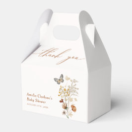 Caja Para Regalos Elegante Baby Shower de mariposa de flores silvest