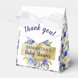 Caja Para Regalos Elegante Baby Shower Purple Floral Gold