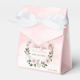 Caja Para Regalos Elegante Baby Shower Rosa Gracias