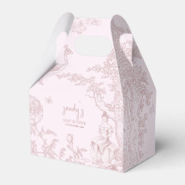 Caja Para Regalos Elegante Baby Shower rosado de Jouy Picnic
