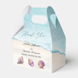 Caja Para Regalos Elegante Beach Wedding Seashells Perlas Náuticas