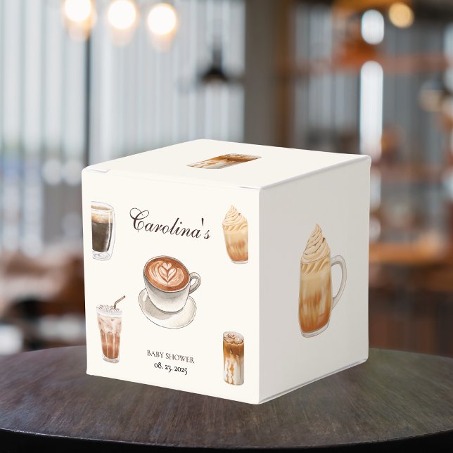 Caja Para Regalos Elegante bebé está preparando café para bebé ducha (Subido por el creador)