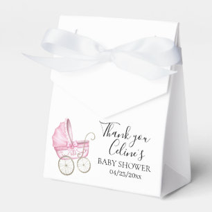 Caja Para Regalos Elegante bebé ventilado rosa Carrito de bebé ducha