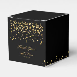 Caja Para Regalos Elegante Black Gold 70th Birthday Name Gracias