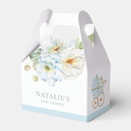 Caja Para Regalos Elegante Blue Floral Baby Boy Ducha Favorito Box