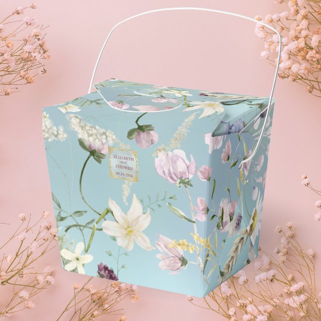 Caja Para Regalos Elegante Boda acuarela floral (Subido por el creador)
