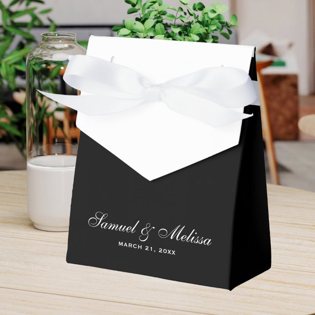 Caja Para Regalos Elegante Boda blanco y negro (Subido por el creador)