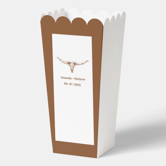 Caja Para Regalos Elegante Boda Boho Western Cowboy (Anverso)