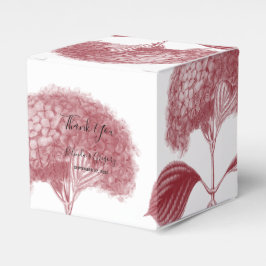 Caja Para Regalos Elegante Boda Borgoña Hydrangea