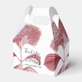 Caja Para Regalos Elegante Boda Borgoña Hydrangea