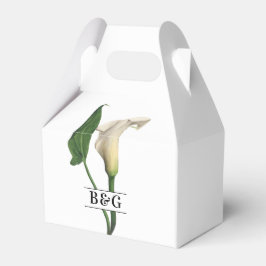 Caja Para Regalos Elegante Boda botánico de Calla Blanca Lily Green