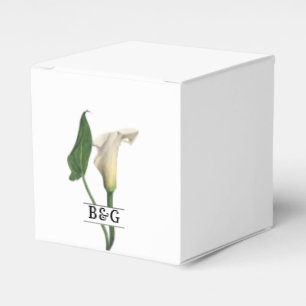 Caja Para Regalos Elegante Boda botánico de Calla Blanca Lily Green