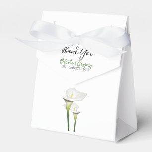 Caja Para Regalos Elegante Boda Calla Lilies Blanco