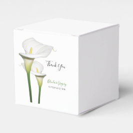 Caja Para Regalos Elegante Boda Calla Lilies Blanco
