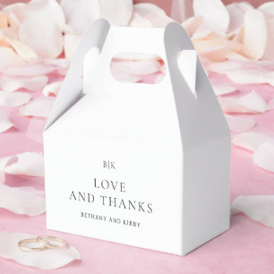 Caja Para Regalos Elegante Boda Clásico Negro y Blanco