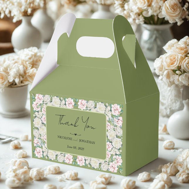 Caja Para Regalos Elegante Boda de Abrazo Floral (Subido por el creador)