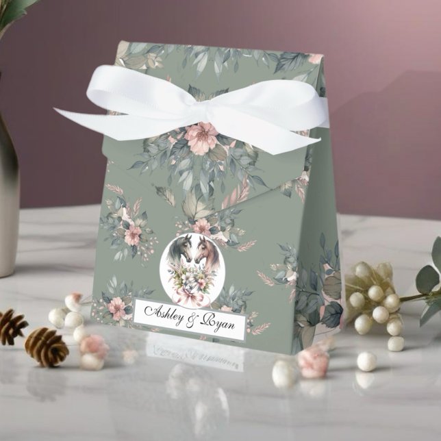 Caja Para Regalos Elegante Boda de caballos de primavera (Enjoy this beautiful collection of elegant watercolor designs.)